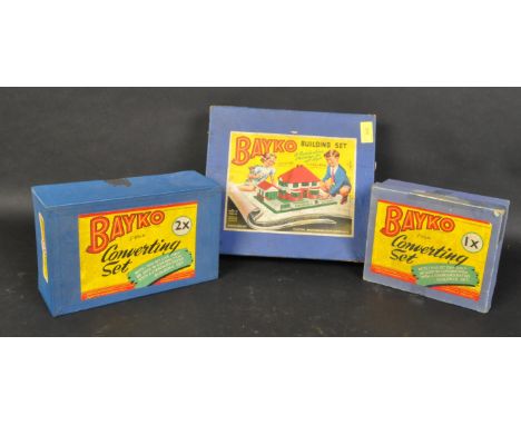 A retro vintage 20th century Bayko Building Set in original box, together with Bayko Converting set 1x &amp; Bayko Converting