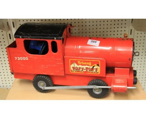 Triang pull along "Puff Puff" tin toy steam engine