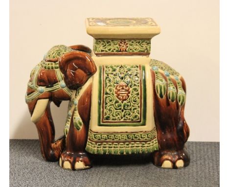 Chinese ceramic elephant stool (H45cm)