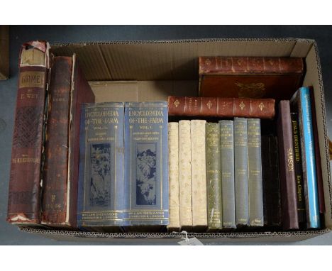 A selection of hardback books, titles including: Rome, by F. Wey; Encyclopedia of the Farm, 2 vols; Modes and Manners of the 
