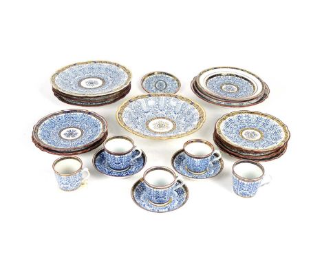 A part composite Worcester Royal Lily pattern service from Flight to Barr, Flight and Barr periods, comprising: five coffee c