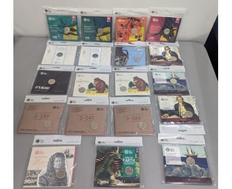 Royal Mint - Treasure for Life, packs to include Mary Shilley at 200, The Gruffalo, Beatrix Potter, Wedgwood, Voyage of Disco