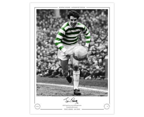Autographed Jim Craig 16 X 12 Limited-Edition : Colorized, Depicting Celtic Full-Back Jim Craig In Full Length Action During 