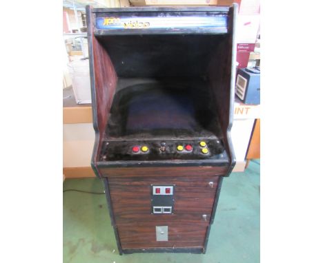 A JPM Video vintage arcade video game cabinet, approx. 153cm tall x 61cm wide x 70cm deep