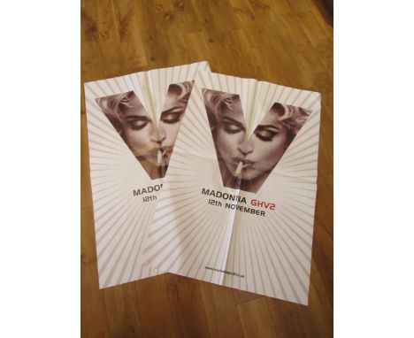 MADONNA: Two large promotional posters for Madonna's 'GHV2' greatest hits album, each 60" x 40" (2)