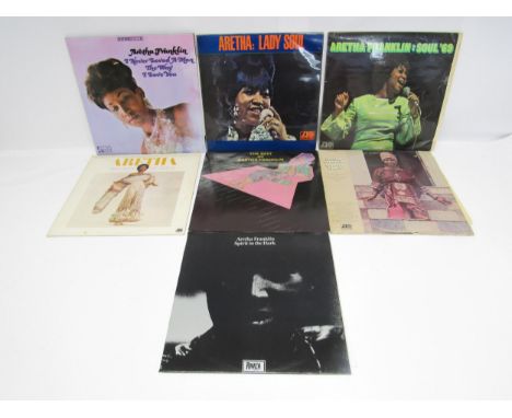 Soul - ARETHA FRANKLIN: Seven LPs to include 'Lady Soul' (588 099, vinyl and sleeve VG+), 'Soul '69' (588 169, vinyl and slee