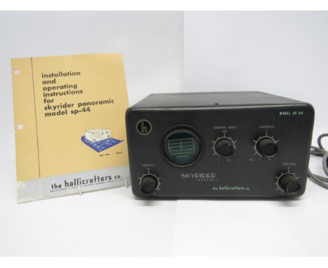 A Hallicrafters Skyrider Panoramic model SP-44 spectrum display/analyser, with manual