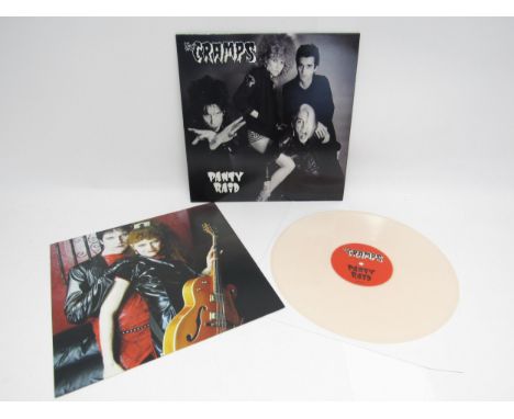 THE CRAMPS: 'Panty Raid' hand numbered limited edition bootleg LP on white vinyl, with printed inner (Diskoton LUX66, vinyl a