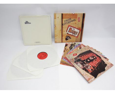 THE BEATLES: Two LP box sets to include 'From Liverpool- The Beatles Box' 8xLP set (SM701-SM708, vinyl and inners EX+, wear a