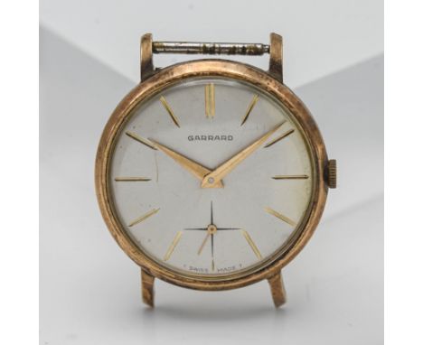 A vintage gents Garrard wristwatch, Swiss made, (lacks bracelet) probably gold,