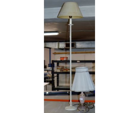 ONYX TABLE LAMP WITH SHADE & FLOOR LAMP     