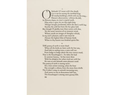 Bremer Press.-  Sonnets, edited by Josef Hofmiller and Robert Spindler, number 146 of 275 copies, title and initials designed
