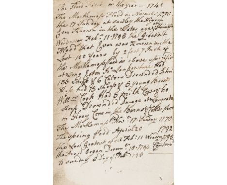 Leicestershire Farmer.- Castle Donington.- Journal/commonplace book of agricultural notes, manuscript, 42pp., some ff. excise