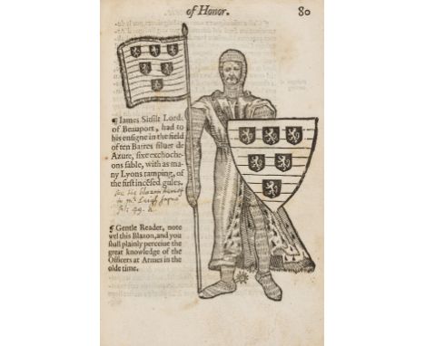 Heraldry.- Bossewell (John) Workes of Armories devided into three bookes, entitled the concordes of Armorie, the Armorie of H