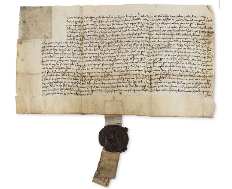 Lincolnshire.- Charter, grant by Edmund Oursby, Robert Naylar, Henry Craoroste and Hugh Massynberd to William Cawdron and Leo