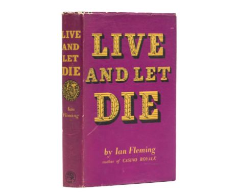 Fleming (Ian) Live and Let Die, first edition, ink inscription to front pastedown, second state dust-jacket with artist's cre