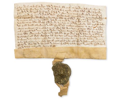 Essex.- Charter, I, William de Watevile grant to John de Valla and Alice his wife, of a tenement in the village of Hamsted [H