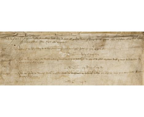 Huntingdonshire.- Court Roll relating to Huntingdon, detailing numerous cases, Courts Baron, Frankpledge etc. relating to lan