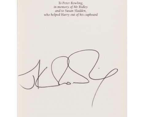 Rowling (J.K.) Harry Potter and the Goblet of Fire, first edition, signed by the author on dedication p., neat ink ownership 