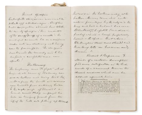 Taylor (Alfred Swaine, medical jurist and toxicologist, 1806-80) Archive, including: 4 commonplace books, printed article on 