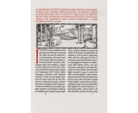 Ashendene Press.- Francis, of Assisi, Saint. Un Mazzetto Scelto di Certi Fioretti del Glorioso Poverello di Cristo..., one of