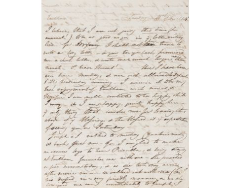 Opie [née Alderson] (Amelia, novelist and poet, 1769-1853) 7 Autograph Letters signed "Amelia Opie" or "AO", (6 to her cousin