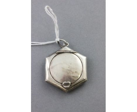 Small Silver Pendant Compact, Birmingham 1915