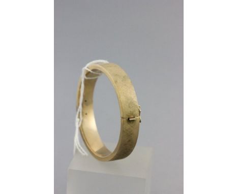 9ct Brushed Gold Bangle