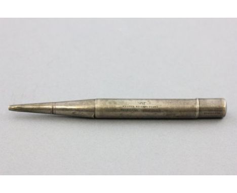 Silver Cased 'Baker's Pointer' Propelling Pencil, Pat No. 7985/10 inscribed Lt. Col. R H D Tompson