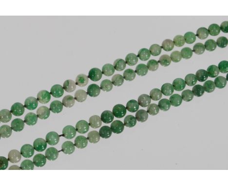 A string of Jade coloured beads