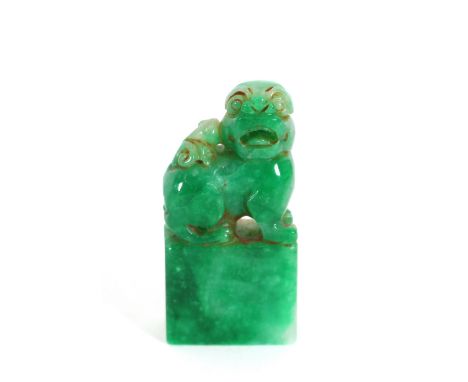 A jade style Dog of Fo seal