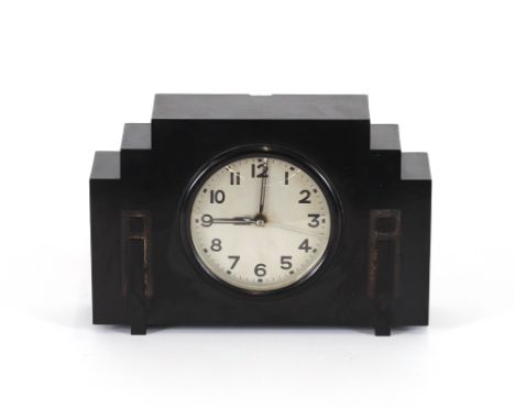 An Art Deco Bakelite cased mantel clock 