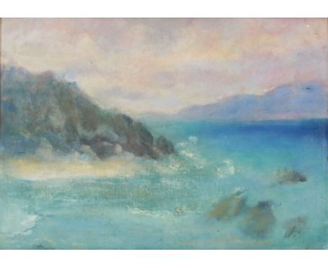 Doris (Michail Papageorgiou), 1896-1987,&nbsp;study of a seascape, signed oil on board, 48cm x 68cm