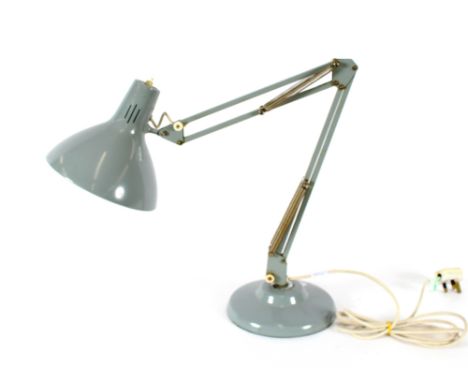 A vintage mid 20th Century large industrial angle poise lamp