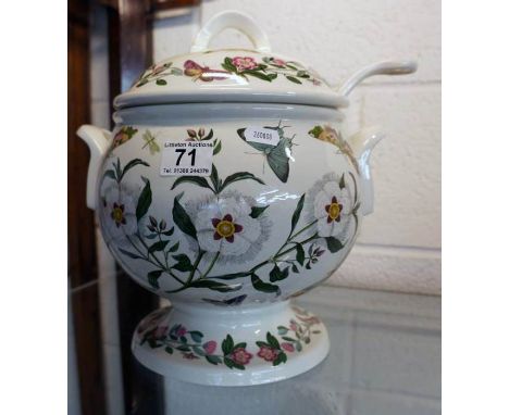 Large Portmeirion soup tureen and ladle