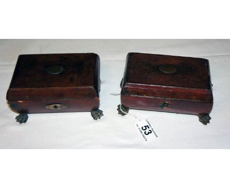 2 leather trinket boxes A/F