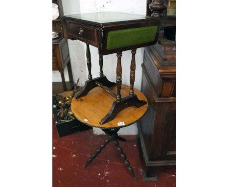 Gypsy table and small mahogany side table