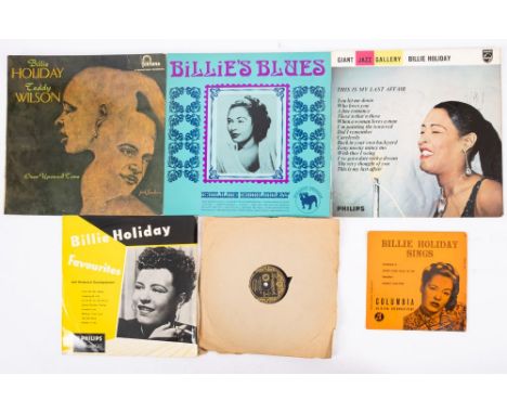 Billie Holiday	Favourites	10"LP	Philips	BBR 8032	

Billie Holiday	You're My Thrill/Crazy He Calls Me	78rpm	Brunswick	A04422
	