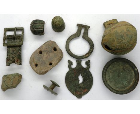 A collection of metal detecting finds (10). P&amp;P Group 1 (£14+VAT for the first lot and £1+VAT for subsequent lots) 