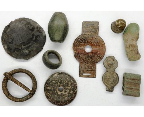 A collection of metal detecting finds (10). P&amp;P Group 1 (£14+VAT for the first lot and £1+VAT for subsequent lots) 