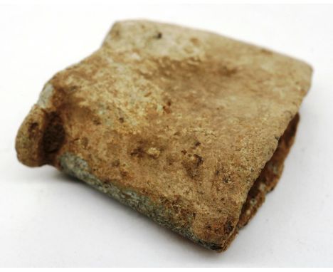 1642-48 English Civil war powder measure pot lead, L: 25 mm. P&amp;P Group 0 (£5+VAT for the first lot and £1+VAT for subsequ