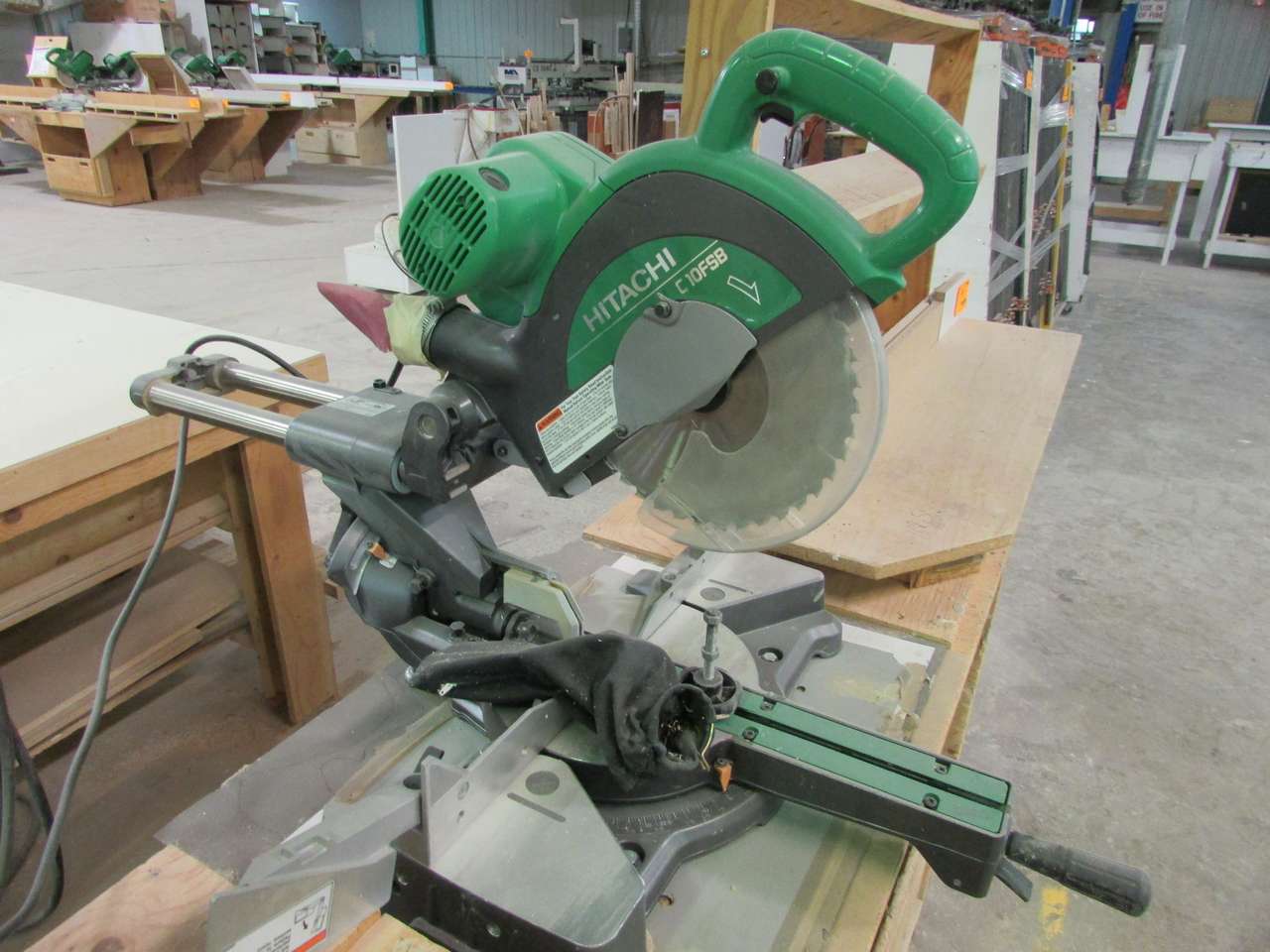Hitachi C10FSB 10" Slide Compound Saw 3800RPM, 120V with 10