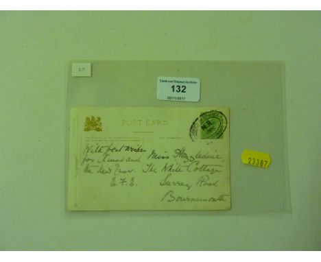 Manchester MR 1905 very good oval post-mark with "Posted In Advance For Christmas Day" full cancel on postcard and scarce 