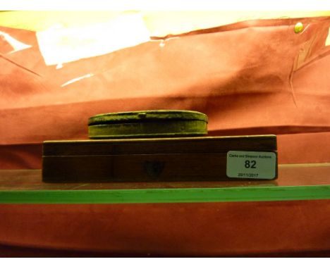 A cased set of scale; together with a boxed set of medical instruments 