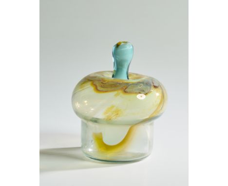 Sam Herman (1936-2020) Freeform vase, circa 1980  Blown glass  Unsigned   19.5cm high Condition Report:  There is a large cra