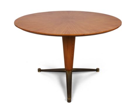 Manner of Paolo Buffa   Circular centre table, circa 1950  Mahogany, brass  79cm, 118.5cm diameterCondition Report:  Overall 