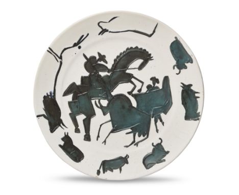 Pablo Picasso (1881-1973)&nbsp;'Corrida', (Alain Rami&eacute; 181), edition of 200, 1953&nbsp;Glazed earthenware&nbsp;Impress