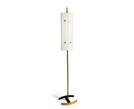 Angelo Lelii (1915-1987) for Arredoluce   Model '12707' floor lamp, circa1950  Brass, lacquered brass, frosted glass  186.5cm