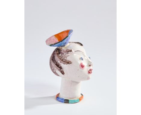 Walter Bosse (1904-1979) Bust of a young girl, circa 1924-36  Glazed ceramic  15.5cm high   Literature  Cherica Schreyer-Hart