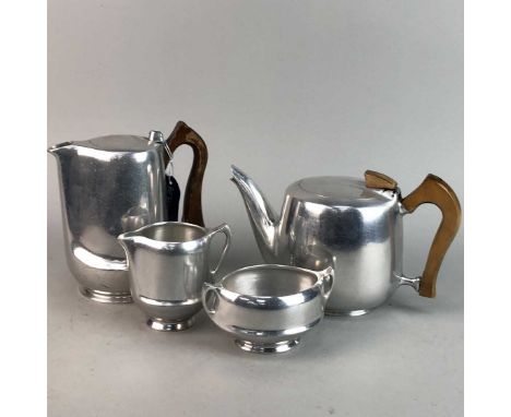 PIQUOT WARE FOUR PIECE TEA AND COFFE SERVICE